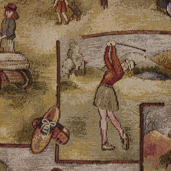 Vtg Woven Tapestry Golf Button Vest Handmade Heritage Folksy Cottage Old Money - Picture 8 of 12